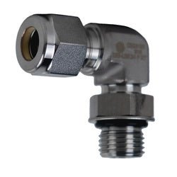 Mid - Lok¬™ Mid - Lok SSC680144 90 - deg Elbow, 1/4 - in Tube x 1/4 - in Male Adjustable O-Ring Boss, Stainless Steel - GetHydraulics.com