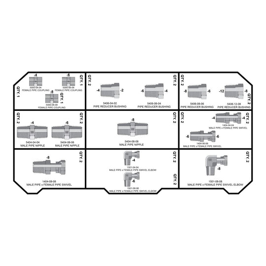 NPT Fittings Tower - GetHydraulics