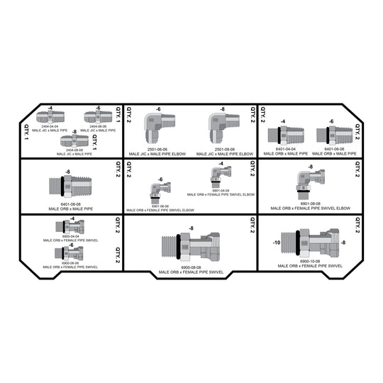 NPT - ORB - JIC FITTING PACK - GetHydraulics