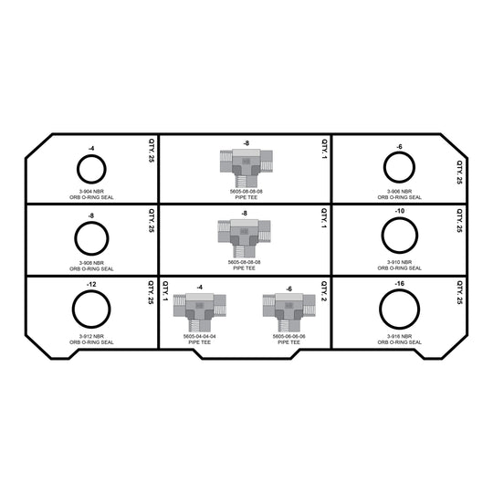 NPT TEES - O - RINGS FITTING PACK - GetHydraulics