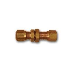 NT62BH - 6 Bulkhead Union, 3/8 in Tube OD x 3/8 in Tube OD, Brass - GetHydraulics.com