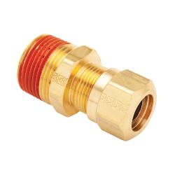 NT68 - 46VS Adapter with RTS, 1/4 in Tube OD x 3/8 in Male NPTF, Brass - GetHydraulics.com