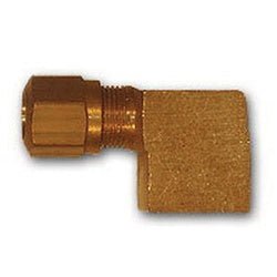 NT70 - 86 90 deg Elbow, 1/2 in Tube OD x 3/8 in FPT, Brass - GetHydraulics.com