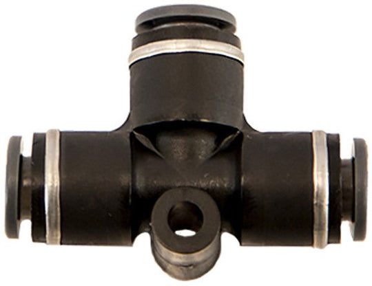 NUT0P375 Brass/Poly DOT Push - In Union Tee 3/8 Inch Tube O.D. - GetHydraulics