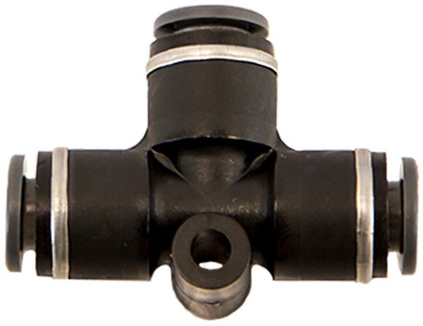 NUT0P375 Brass/Poly DOT Push - In Union Tee 3/8 Inch Tube O.D. - GetHydraulics