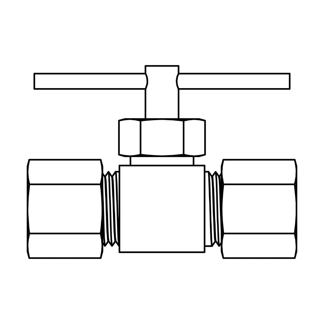 NV105 - 06 - 06 Compression Union, Brass Needle Valve - GetHydraulics.com
