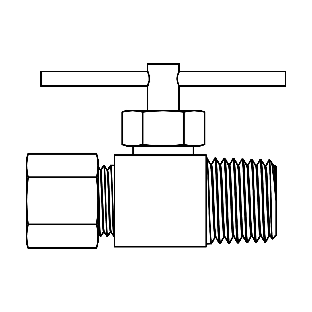 NV106 - 06 - 04 Compression to Pipe, Brass Needle Valve - GetHydraulics.com