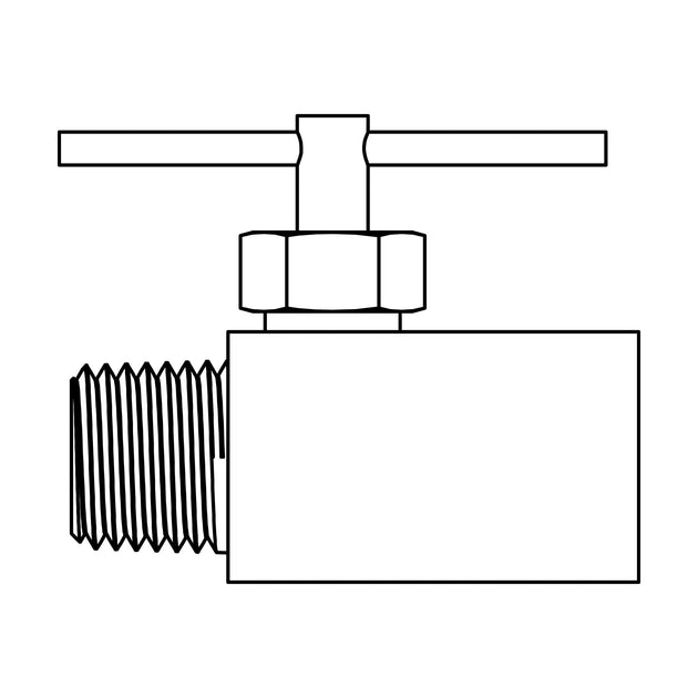 NV108 - 04 - 04 Pipe to Pipe, Brass Needle Valve - GetHydraulics.com