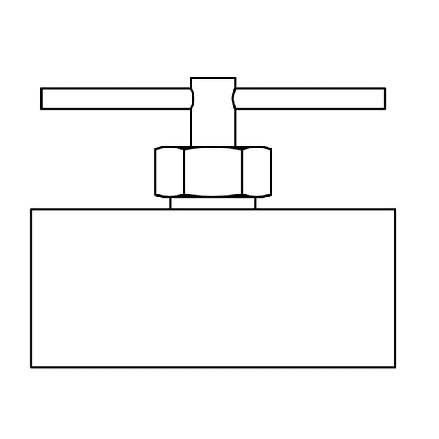 NV109 - 02 - 02 Pipe Union, Brass Needle Valve - GetHydraulics.com