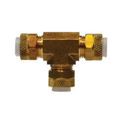 Poly - Flo¬® 20253 Union Tee, 1/2 in Tube OD x 1/2 in Tube OD x 1/2 in Tube OD, Brass - GetHydraulics.com