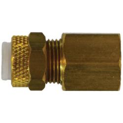 Poly - Flo¬® 20261 Adapter, 5/16 in Tube OD x 1/8 in FNPTF, Brass - GetHydraulics.com