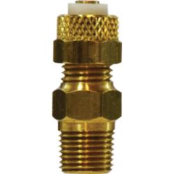 Poly - Flo¬® 20344 Quick Disconnect Straight Connector, 1/4 in Tube OD x 1/8 in MIP, Brass - GetHydraulics.com