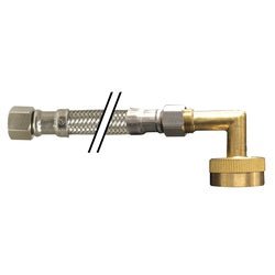 PSP - 72DWH - 612 - EL - LF Dishwasher Connector with Elbow, 96 - in L, 3/8 - in Compression x 3/4 - in FGH, Brass - GetHydraulics.com