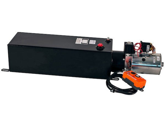 PU303LRSA Buyers 3 - Way DC Power Unit - Electric Controls Horizontal 3 Gallon Steel Reservoir - GetHydraulics