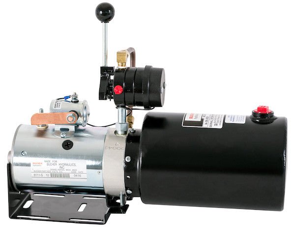 PU310 4 - Way DC Power Unit - Manual Controls Horizontal 1.00 Gallon Reservoir - GetHydraulics