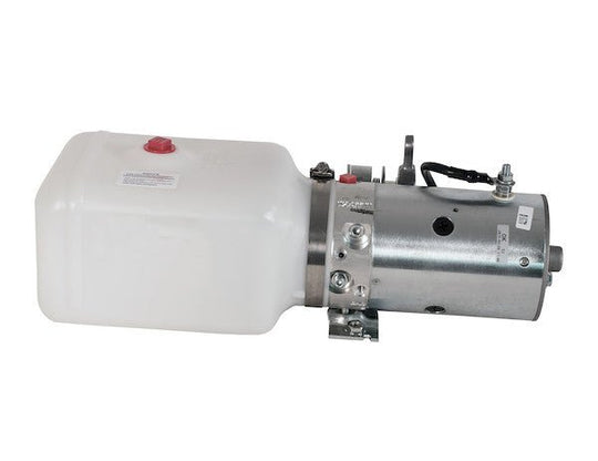 PU311 3 - Way DC Power Unit - Metered Release Valve Horizontal 0.86 Gallon Poly Reservoir - GetHydraulics
