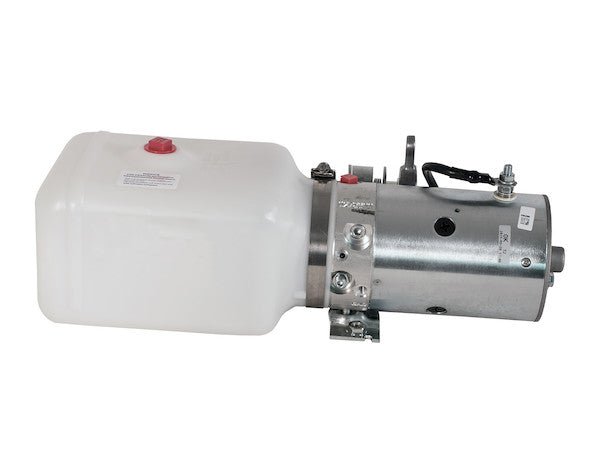 PU311 3 - Way DC Power Unit - Metered Release Valve Horizontal 0.86 Gallon Poly Reservoir - GetHydraulics