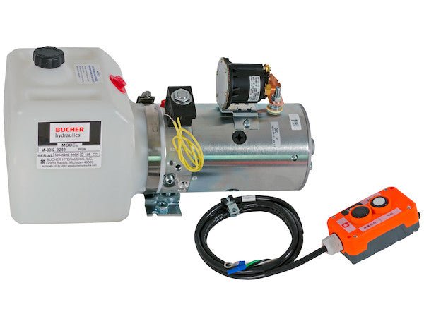 PU319LRS 3 - Way DC Power Unit with 1.5 Gallon Steel Reservoir and Electric Controls - GetHydraulics
