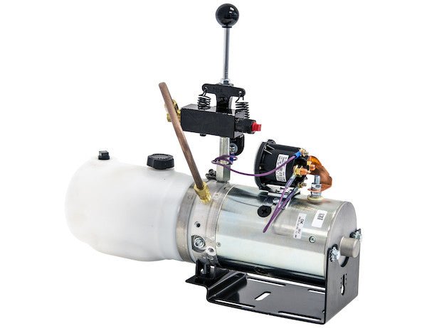 PU5003 4 Way DC Power Unit - Manual Controls Horizontal 1.3 Quart Reservoir - GetHydraulics