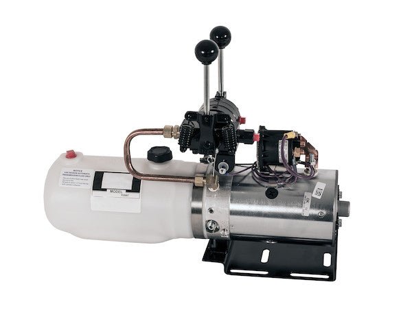 PU5007 4 Way/3 Way DC Power Unit - Manual Controls Horizontal 1.8 Quart Reservoir - GetHydraulics