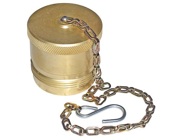 QDDP122 Steel Dust Plug With Chain For 3/4 Inch NPT Coupler - GetHydraulics