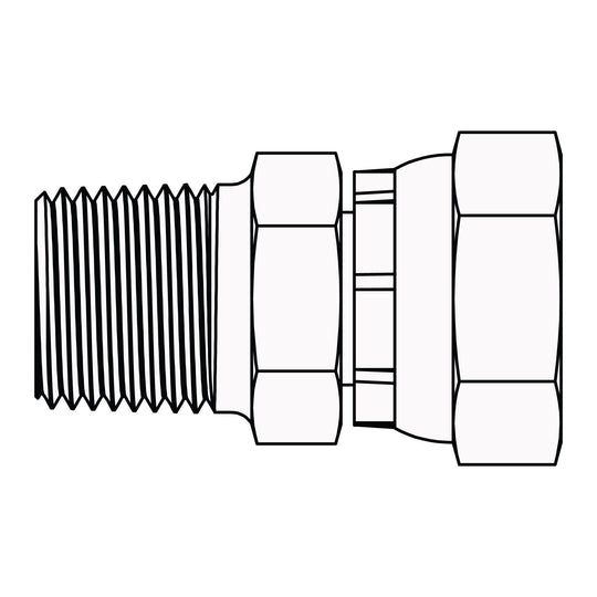 RST1404 - 08 - 08 - R.062 Restricted Pipe to Pipe Swivel - GetHydraulics.com