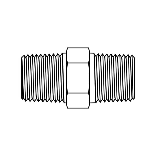 RST5404 - 08 - 08 - R.031 Restricted Hex Pipe Nipple - GetHydraulics.com