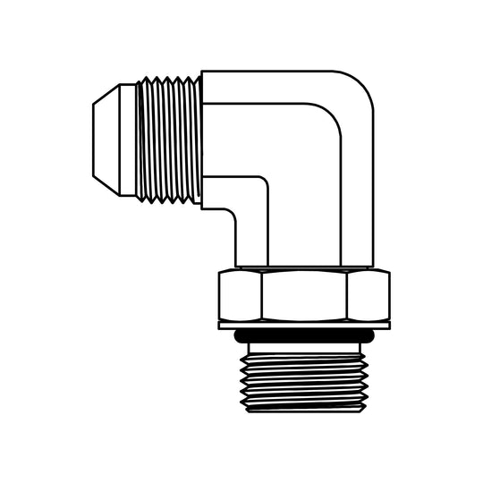 RST6801 - 06 - 08 - R.031 Restricted JIC to O-Ring Elbow 90 - GetHydraulics.com