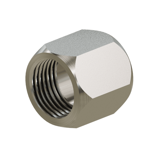SS - 0318 - 08 - FG JIC Tube Nut - GetHydraulics.com