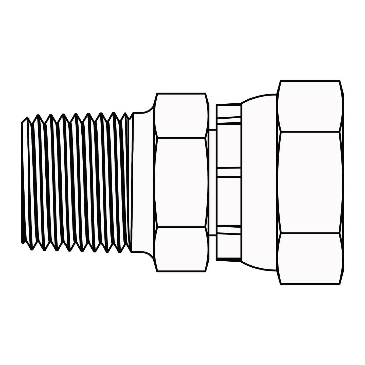 SS - 1404 - 06 - 08 - FG Pipe to Pipe Swivel - GetHydraulics.com
