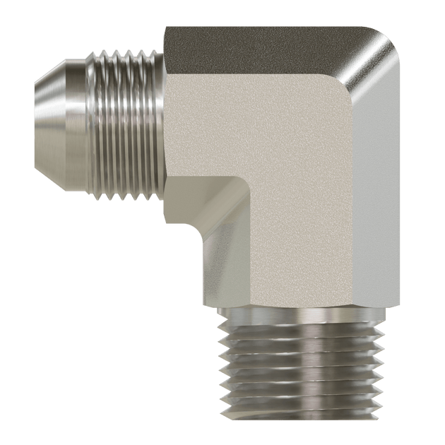 SS - 2501 - 03 - 02 - FG JIC to Pipe Elbow 90 - GetHydraulics.com