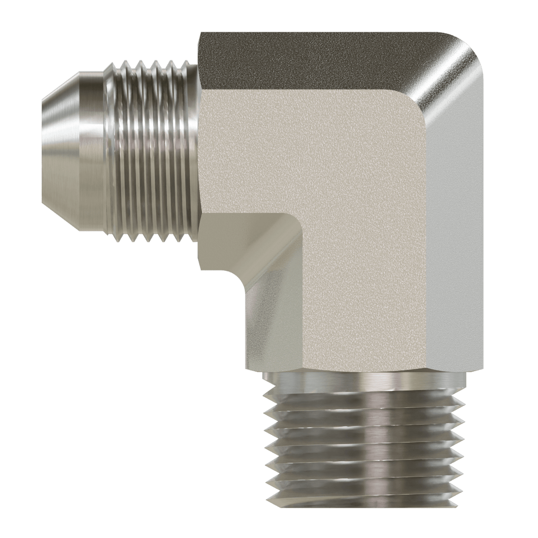 SS - 2501 - 04 - 08 - FG JIC to Pipe Elbow 90 - GetHydraulics.com
