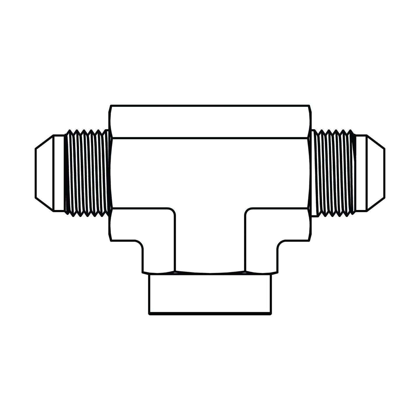 SS - 2602 - 08 - 08 - 08 - FG JIC to Pipe Branch Tee - GetHydraulics.com