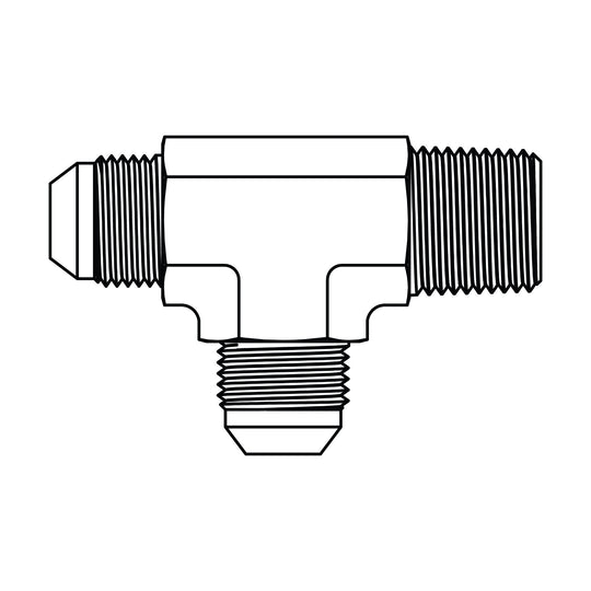SS - 2605 - 12 - 12 - 12 - FG JIC to Pipe Run Tee - GetHydraulics.com