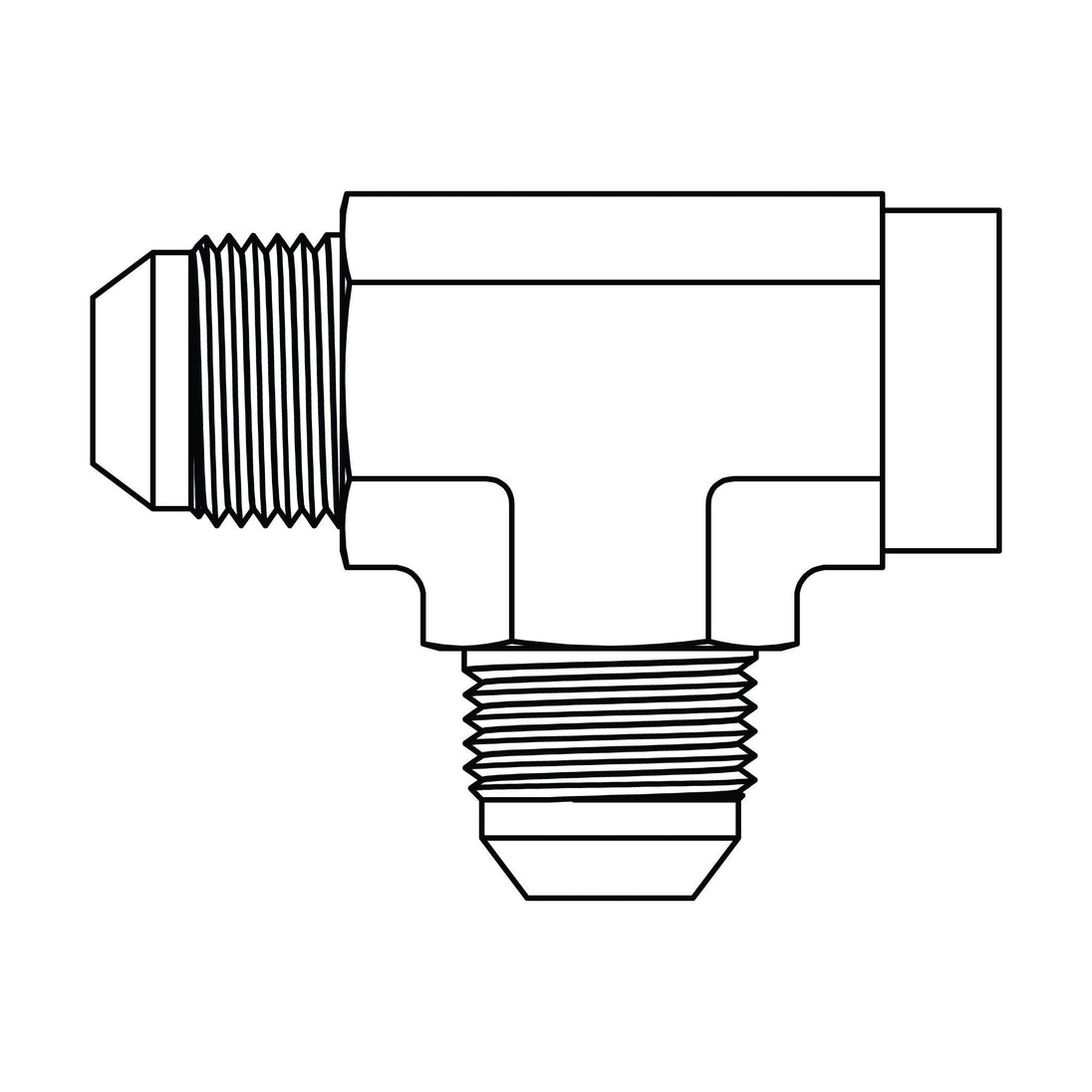 SS - 2606 - 08 - 06 - 08 - FG JIC to Pipe Run Tee - GetHydraulics.com