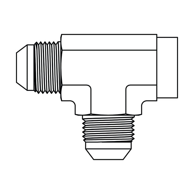 SS - 2606 - 10 - 08 - 10 - FG JIC to Pipe Run Tee - GetHydraulics.com
