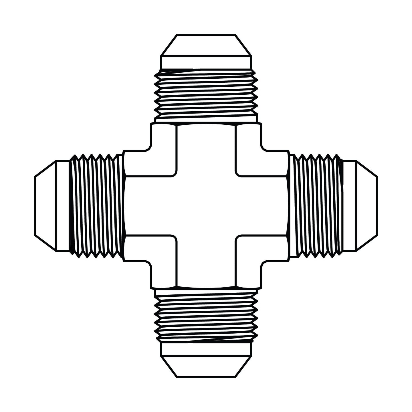 SS - 2650 - 12 - 12 - 12 - 12 - FG JIC Union Cross - GetHydraulics.com