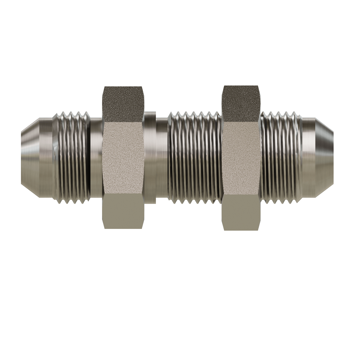 SS - 2700 - LN - 08 - 08 - FG JIC Bulkhead Union with Locknut - GetHydraulics.com