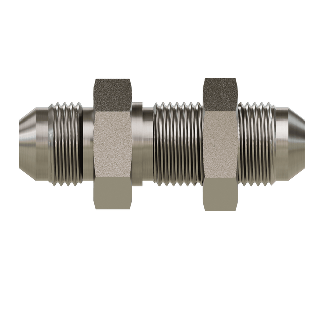 SS - 2700 - LN - 12 - 12 - FG JIC Bulkhead Union with Locknut - GetHydraulics.com