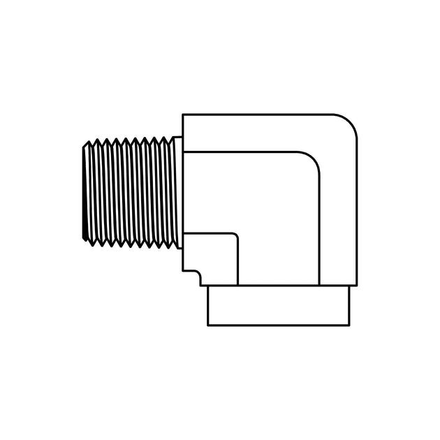 SS - 5502 - 24 - 24 - FG Street Elbow Pipe 90 - GetHydraulics.com