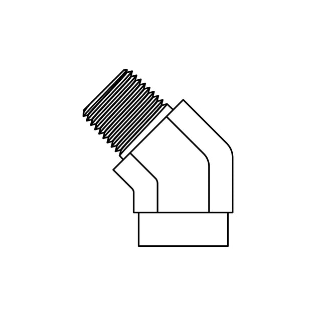 SS - 5503 - 02 - 02 - FG Street Pipe Elbow 45 - GetHydraulics.com
