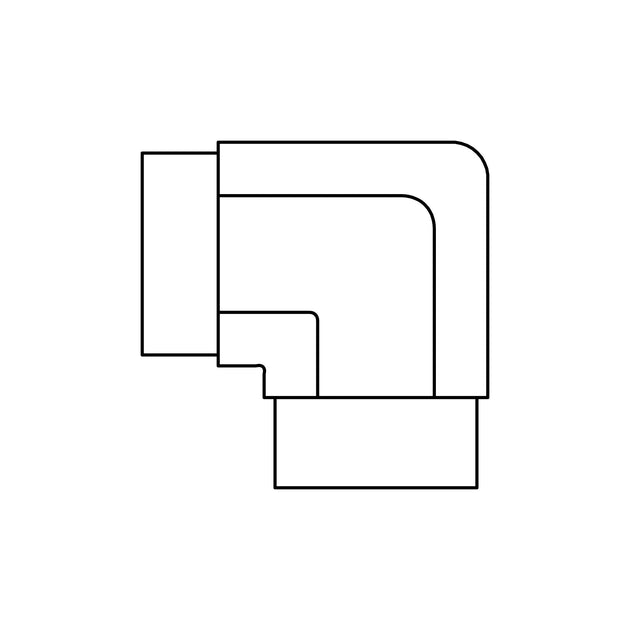 SS - 5504 - 02 - 02 - FG Pipe Elbow 90 - GetHydraulics.com