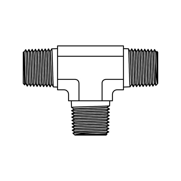 SS - 5600 - 04 - 04 - 04 - FG Pipe Tee - GetHydraulics.com