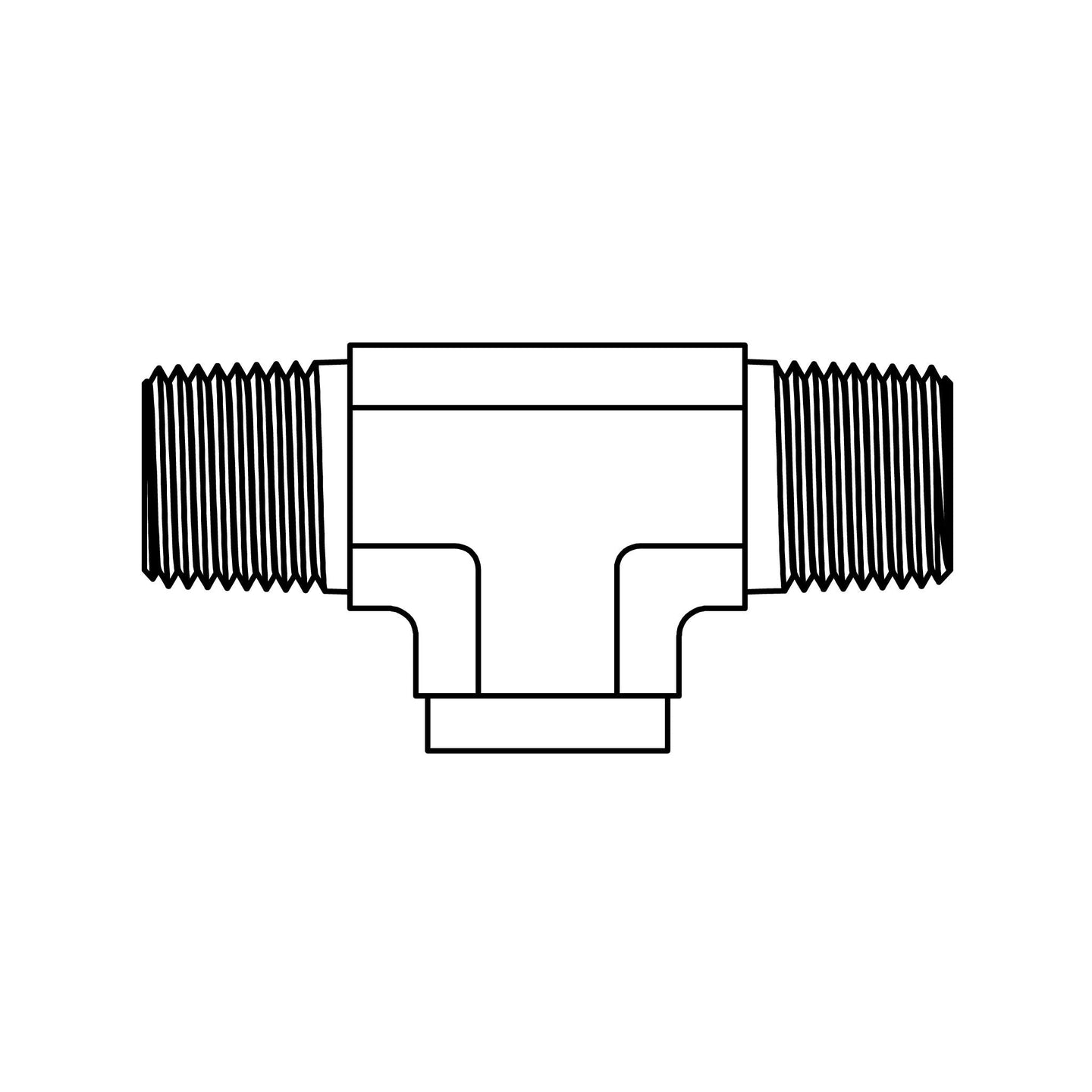 SS - 5601 - 16 - 16 - 16 - FG Pipe Branch Tee - GetHydraulics.com