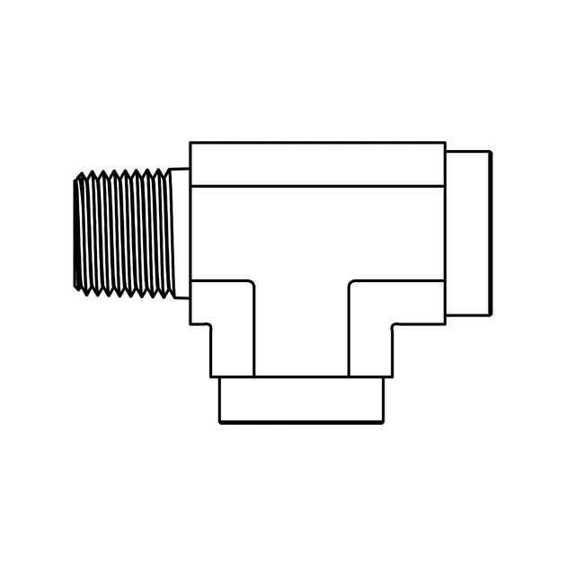 SS - 5602 - 12 - 12 - 12 - FG Run Pipe Tee - GetHydraulics.com