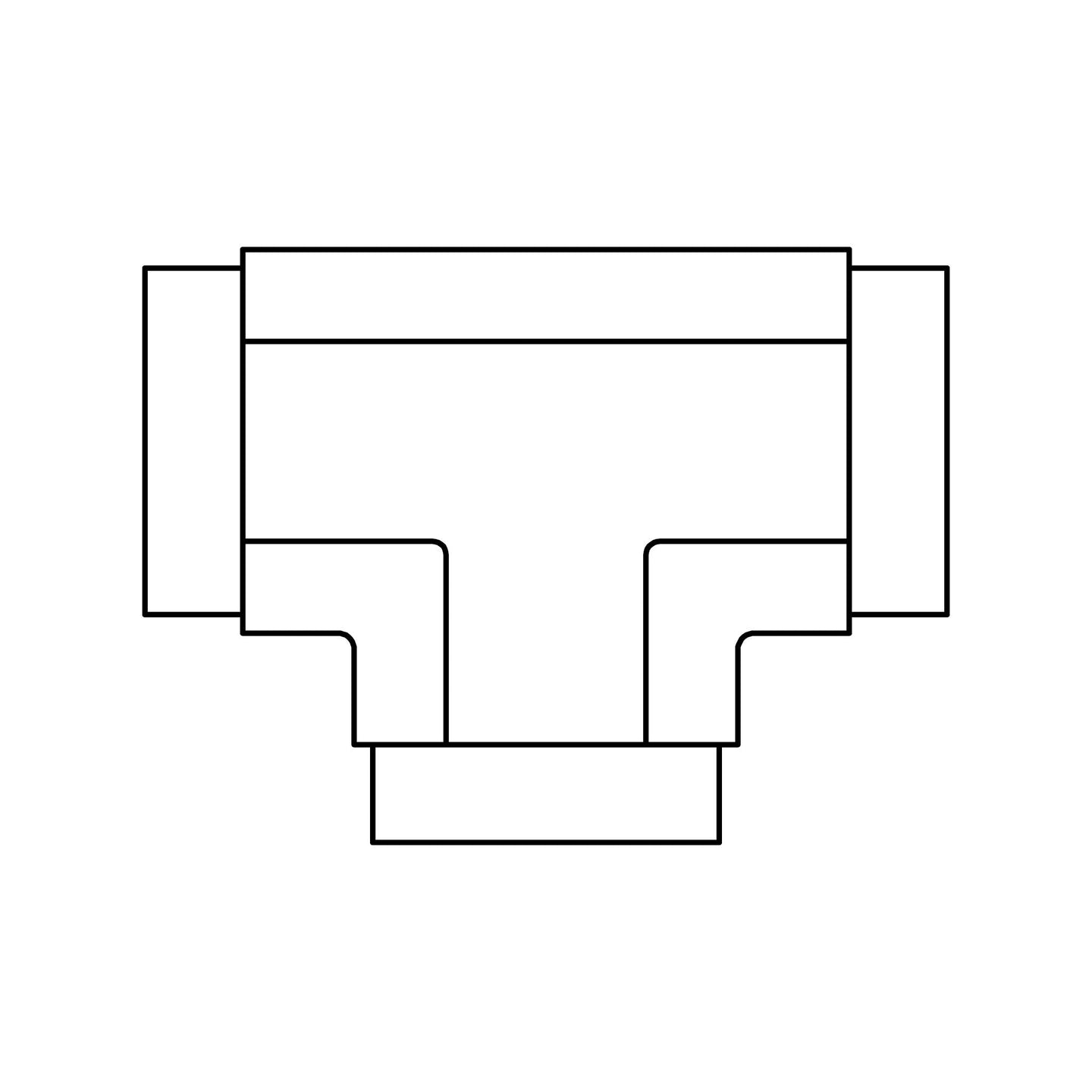 SS - 5605 - 06 - 06 - 06 - FG Pipe Tee - GetHydraulics.com