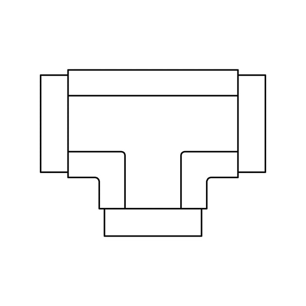 SS - 5605 - 32 - 32 - 32 - FG Pipe Tee - GetHydraulics.com