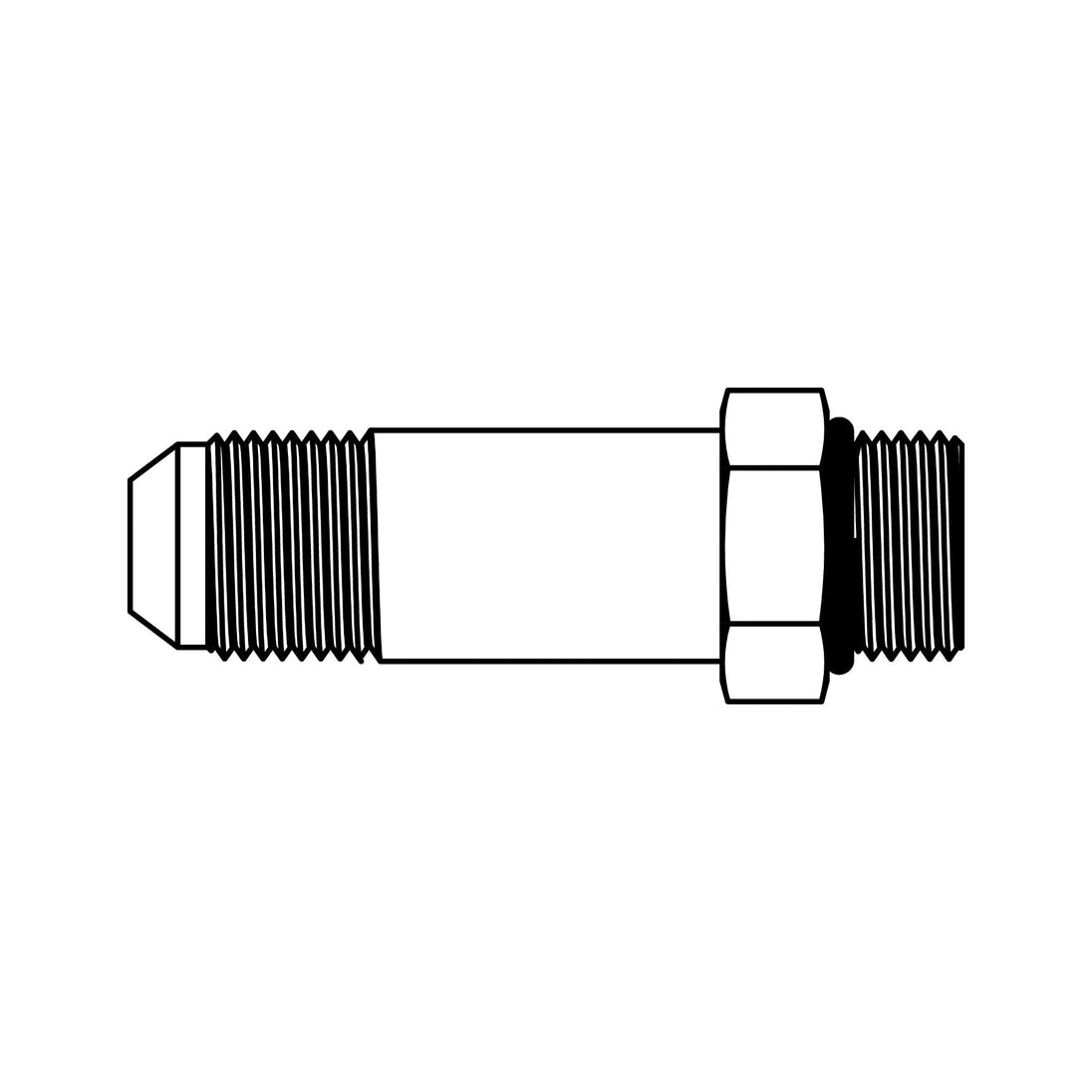 SS - 6400 - L - 16 - 16 - FG JIC to O-Ring - Long - GetHydraulics.com