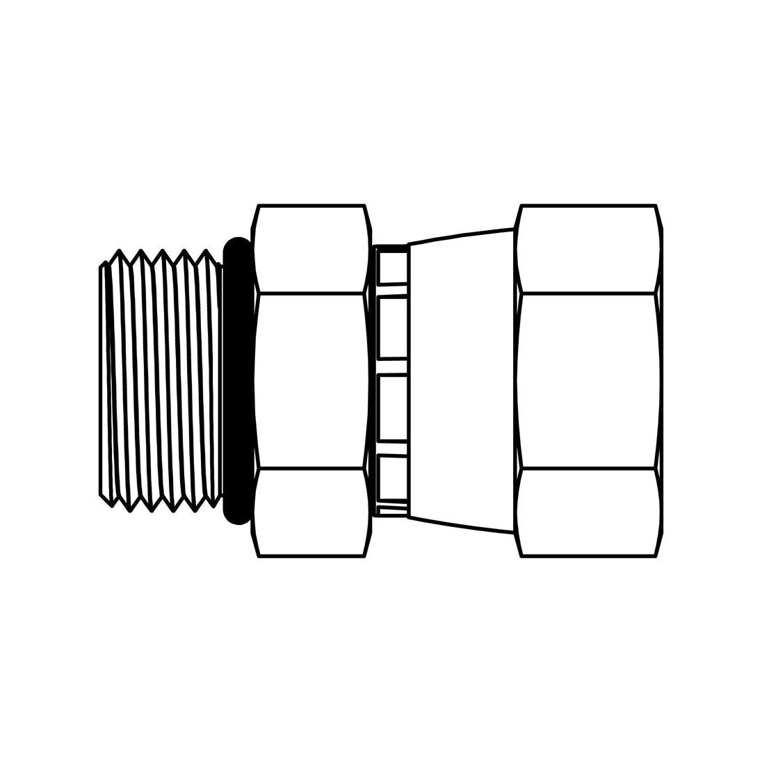 SS - 6402 - 10 - 10 - FG O-Ring to JIC Swivel - GetHydraulics.com