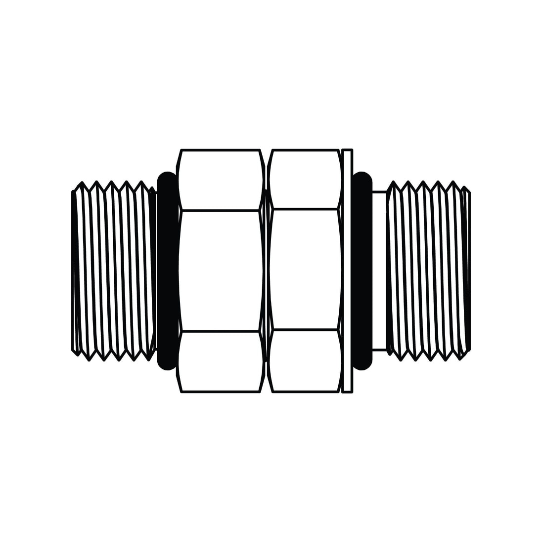 SS - 6403 - NWO - 06 - 06 - FG O-Ring Adjustable Union - GetHydraulics.com